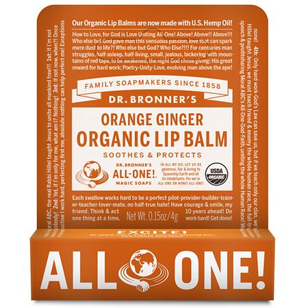 Dr. Bronner's Lip Balm Orange Ginger