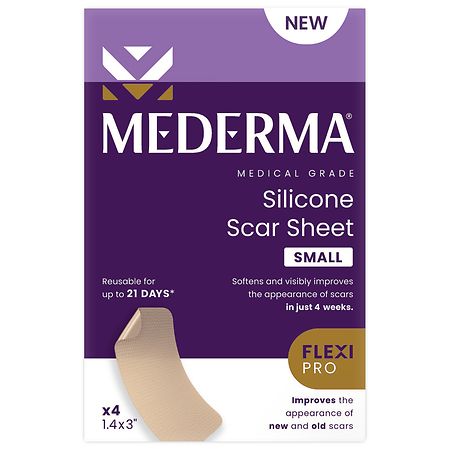 Mederma Medical Grade Silicone Small Scar Sheet, for Injury, Burn and Surgery Scars Small