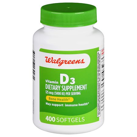 Walgreens Vitamin D3 125 mcg Softgels