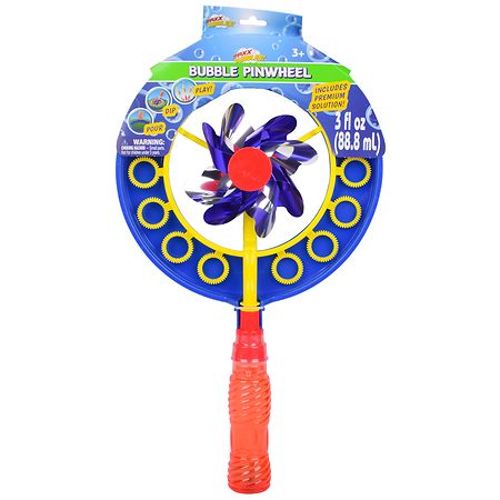 Maxx Bubbles Pinwheel Bubble Wand - Bubble Blower and Windmill Spinner