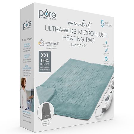 Pure Enrichment Pure Relief Ultra-Wide Microplush Heating Pad