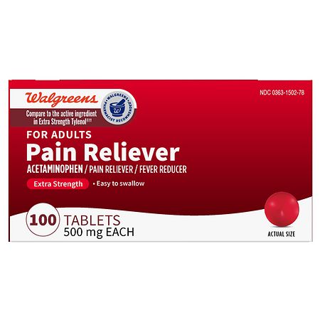 Walgreens Extra Strength Pain Relief Tablets, Acetaminophen 500 mg