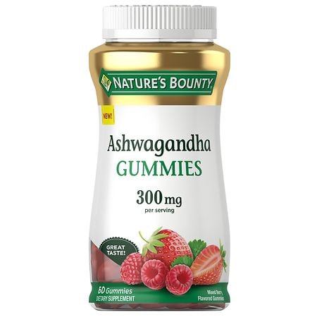 Nature's Bounty Ashwagandha Gummies Mixed Berry