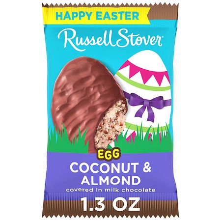 Russell Stover Milk Chocolate Coconut Almond Egg Coconut & Almond