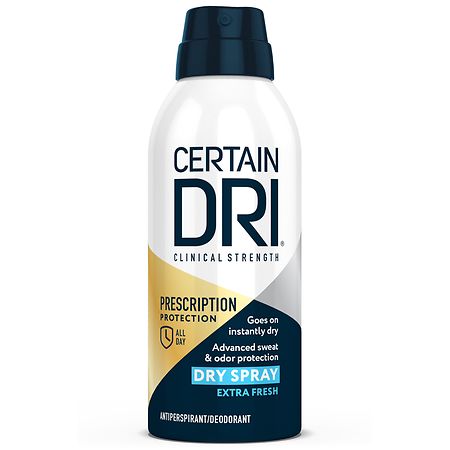 Certain Dri Prescription Strength Clinical Antiperspirant Deodorant Dry Spray Extra Fresh