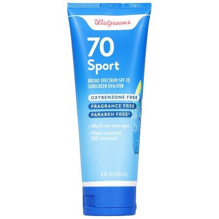Walgreens Sun Sport Lotion SPF 70, Oxybenzone Free