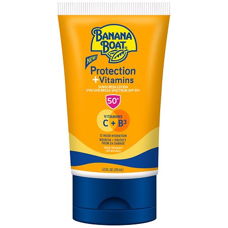 Banana Boat Protection + Vitamins Sunscreen Lotion, SPF 50