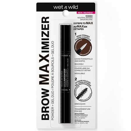 Wet n Wild Ultimate Brow Maximizer Powder + Gel Duo Neutral Brown