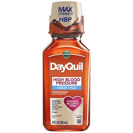 DayQuil Liquid Cold, Cough and Flu Relief High Blood Pressure