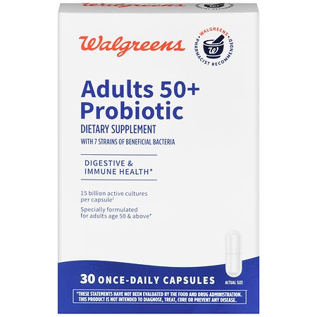 Walgreens Adults 50+ Probiotic Capsules