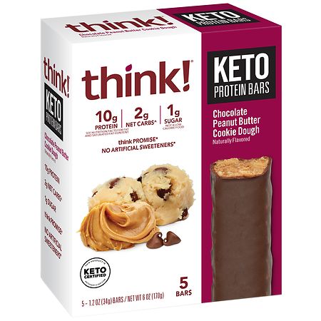 think! KETO Protein Bars Chocolate Peanut Butter Cookie Dough