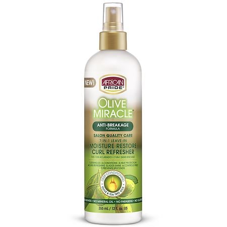 African Pride Olive Miracle 7-in-1 Leave In Hair Curl Refresher