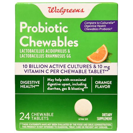 Walgreens Probiotic Chewables 10 Billion Active Cultures