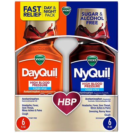 Vicks Dayquil Nyquil High Blood Pressure Cold Medicine