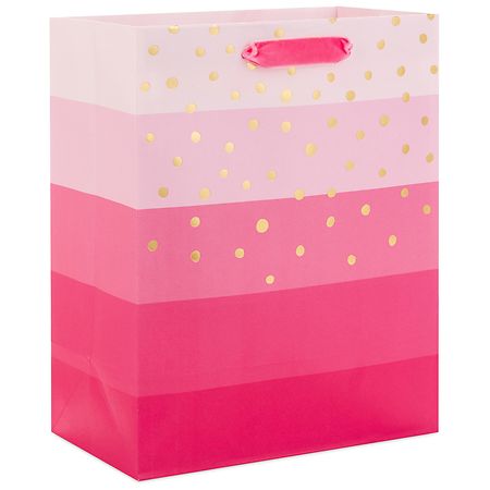 Hallmark Gift Bag (Pink Ombre) for Birthdays, Baby Showers, Graduations