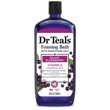 Dr. Teal's Foaming Bath Black Elderberry