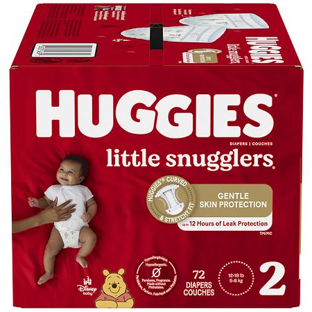 Huggies Little Snugglers Baby Diapers Size 2 (ct 72)