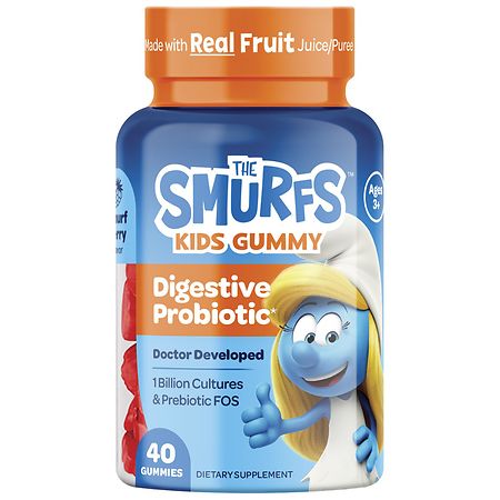 The Smurfs Kids Digestive Probiotic Gummies Berry