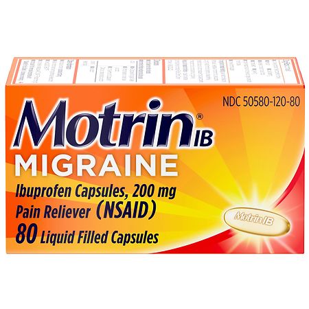 Motrin IB Migraine Ibuprofen Capsules