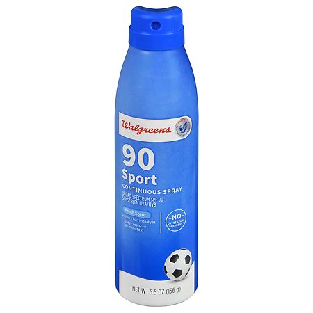 Walgreens SPF 90 Sport Sunscreen Continuous Spray Fresh