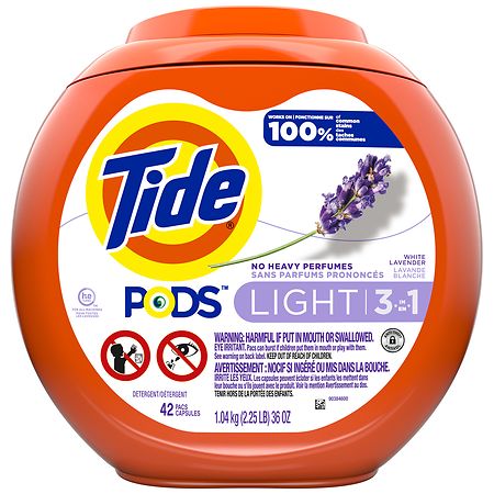 Tide PODS Light Laundry Detergent Pacs White Lavender