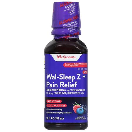 Walgreens Sleep Aid + Pain Relief Liquid Midnight Berry