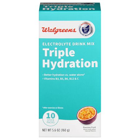 Walgreens Triple Hydration Electrolyte Drink Mix Stick Packs