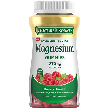 Nature's Bounty Magnesium 270 mg Gummies Raspberry