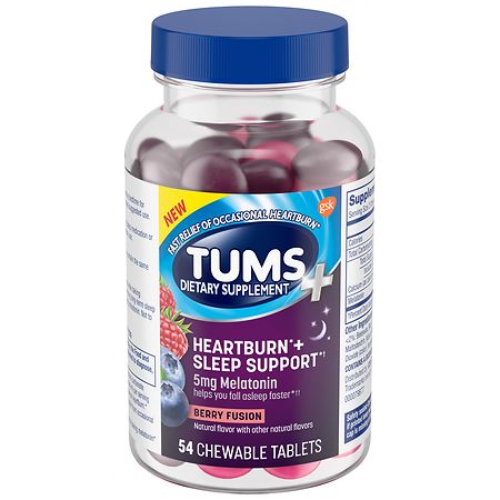 Tums Heart Burn and Sleep Support Berry Fusion