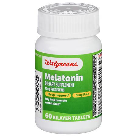 Walgreens Melatonin 12 mg Bilayer Tablets