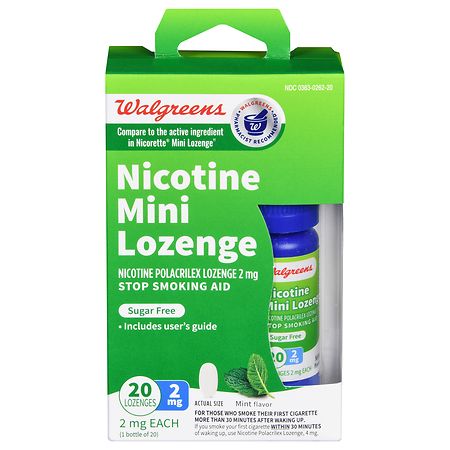 Walgreens Nicotine Mini Lozenge 2 mg Mint