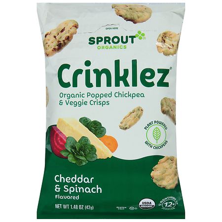 Sprout Crinklez Snack Cheddar & Spinach