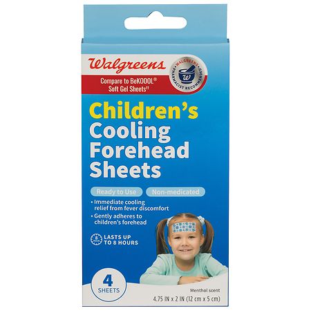 Walgreens Children's Cooling Forehead Sheets Clear