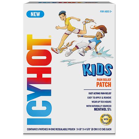 Icy Hot Kids Pain Relief Patches With Menthol 5% Clear