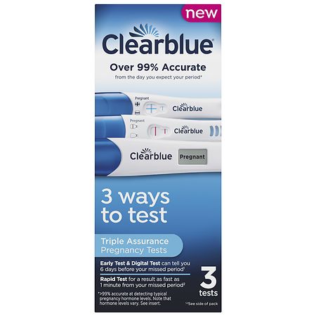 Clearblue Triple Assurance Pregnancy Test Kit Clear