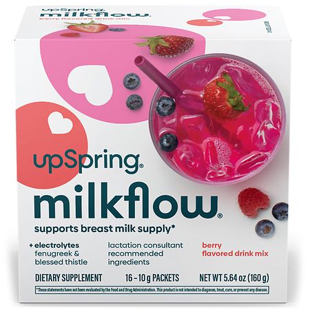 UpSpring Milkflow Fenugreek + Blessed Thistle Powder Drink Mix