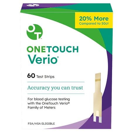 OneTouch Verio Diabetic Test Strips For Blood Sugar Monitor