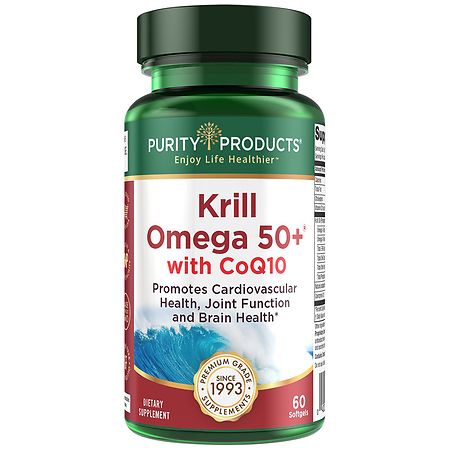 Purity Products Krill Omega 50+ 100 MG Co-Q10 - with PhosphoBoost