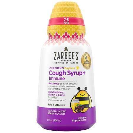 Zarbee's Kids Cough + Immune Daytime for Ages 2-6 Berry
