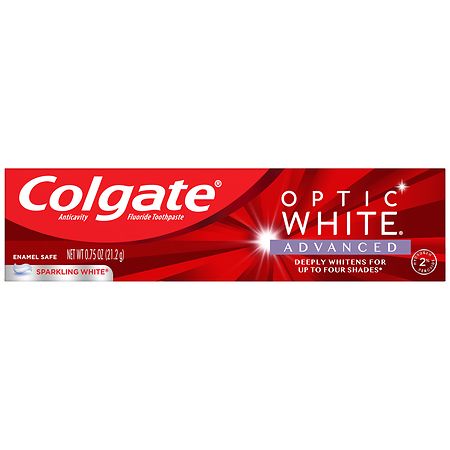 Colgate Optic White Advanced Teeth Whitening Toothpaste Sparkling White, Travel Size