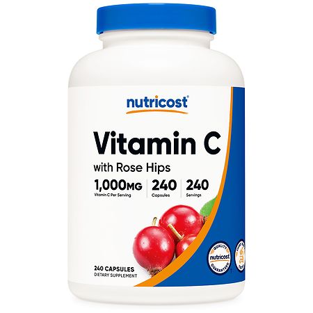 Nutricost Vitamin C With Rose Hip 1025 mg Capsules