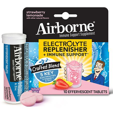 Airborne Electrolyte Replenisher + Immune Support, Effervescent Tablets