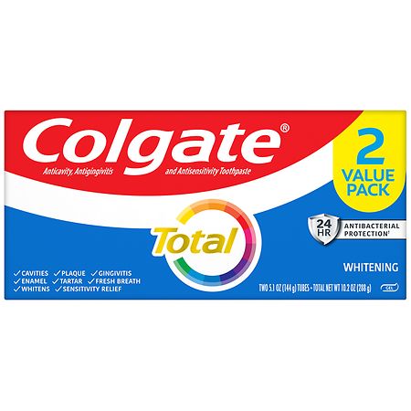 Colgate Total Whitening Toothpaste Gel Pack Mint
