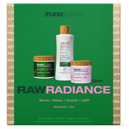 Raw Sugar Gift Set Raw Radiance Winterberry + Mint