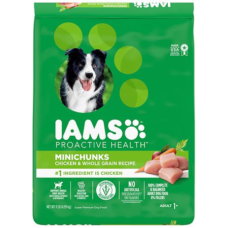 Iams Proactive Health Adult Minichunks Small Kibble Dry Dog Food Chicken & Whole Grain Rice Recipe