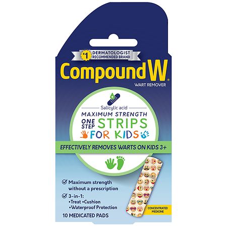 Compound W One Step Wart Remover Strips for Kids