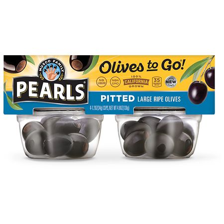 Pearls Pitted Olives in To Go Cups