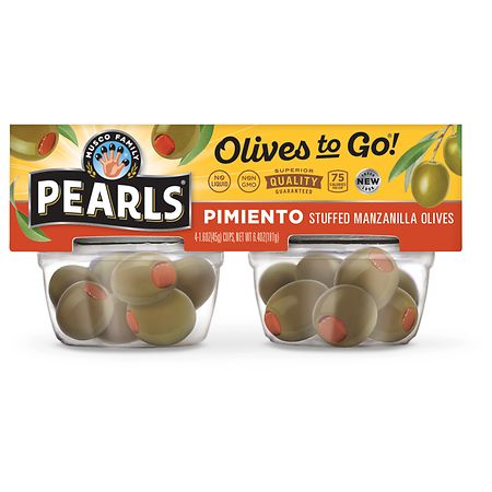Pearls Pimiento Olives in To Go Cups
