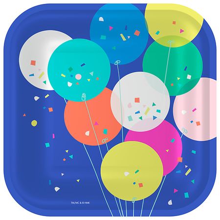 Hallmark Paper Dessert Plates (Balloons and Confetti)