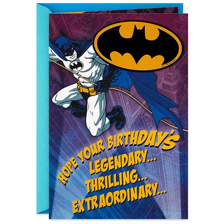 Hallmark DC Comics Batman Birthday Card With Magnet (A Legendary Birthday) E21